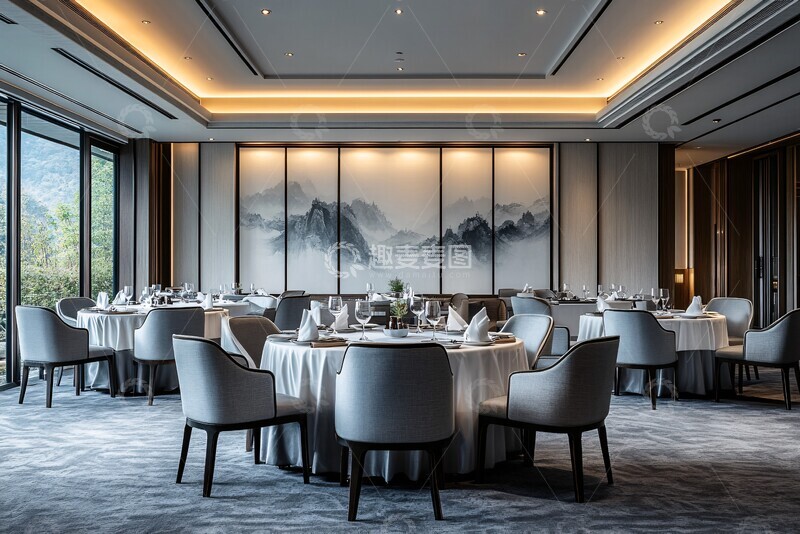 高清大图下载【趣麦麦图】圆形餐桌布置1