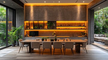 餐桌旁的现代空间