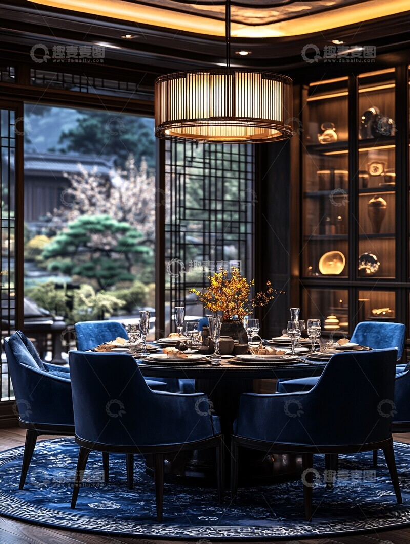 高清大图下载【趣麦麦图】圆桌宴会厅圆桌宴会厅吊灯2