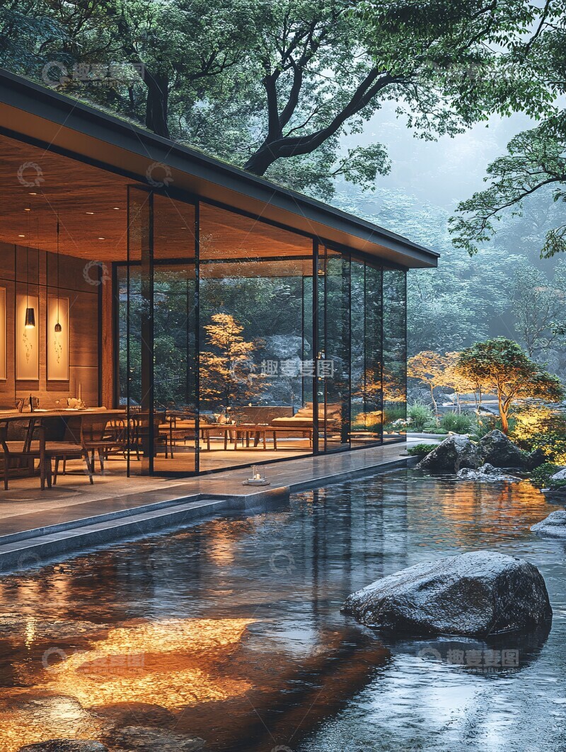 高清大图下载【趣麦麦图】中式禅意简约空间1