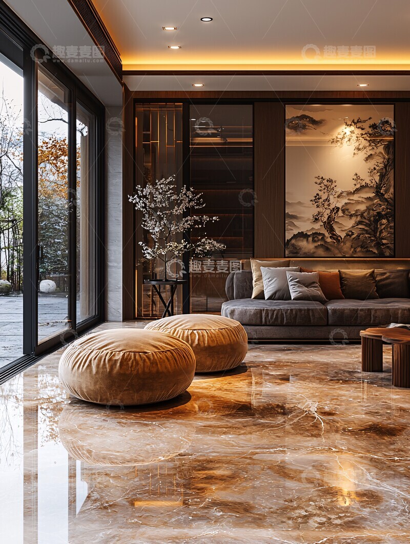 高清大图下载【趣麦麦图】中式简约别墅