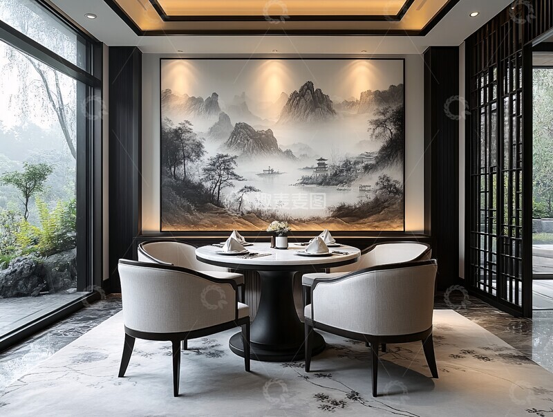 高清大图下载【趣麦麦图】中式酒店餐厅1