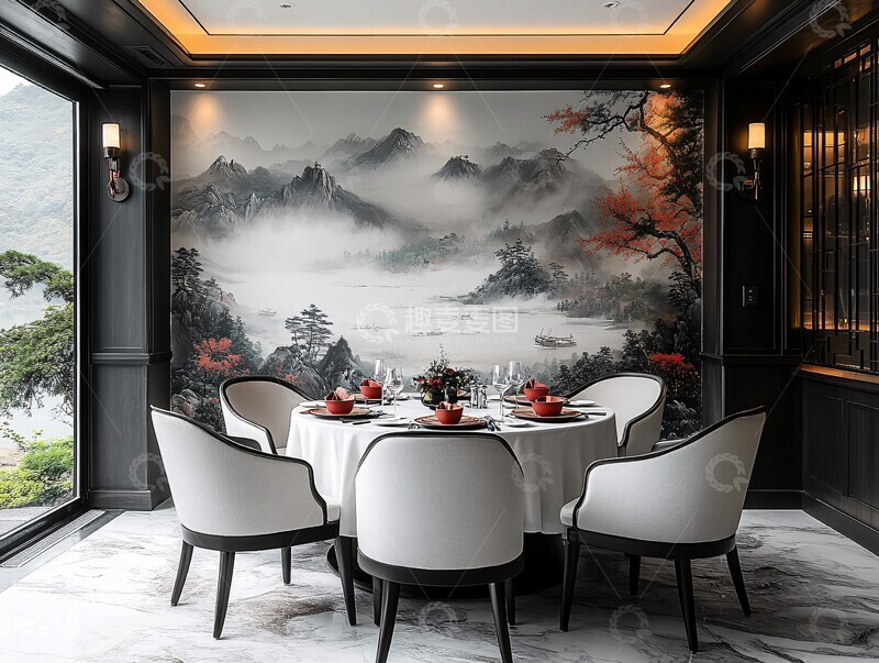 高清大图下载【趣麦麦图】中式酒店餐厅