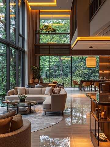 宽敞明亮中式客厅