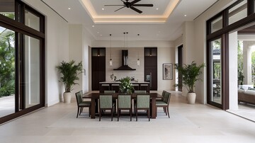 大餐桌四椅高顶客厅1