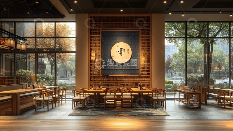 高清大图下载【趣麦麦图】宋代风格餐厅设计1