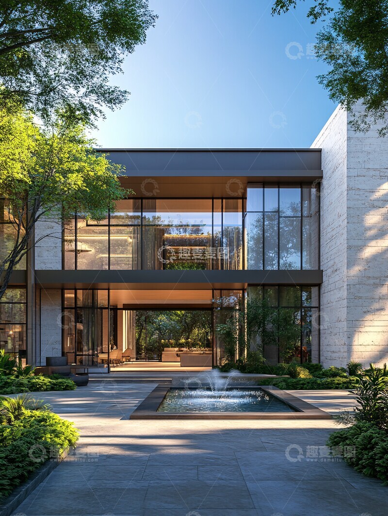 高清大图下载【趣麦麦图】简约酒店庭院