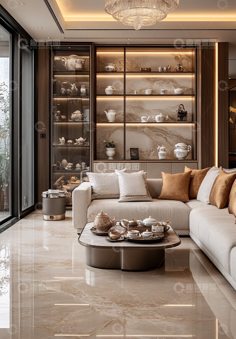 高清大图下载【趣麦麦图】现代客厅茶桌组合1