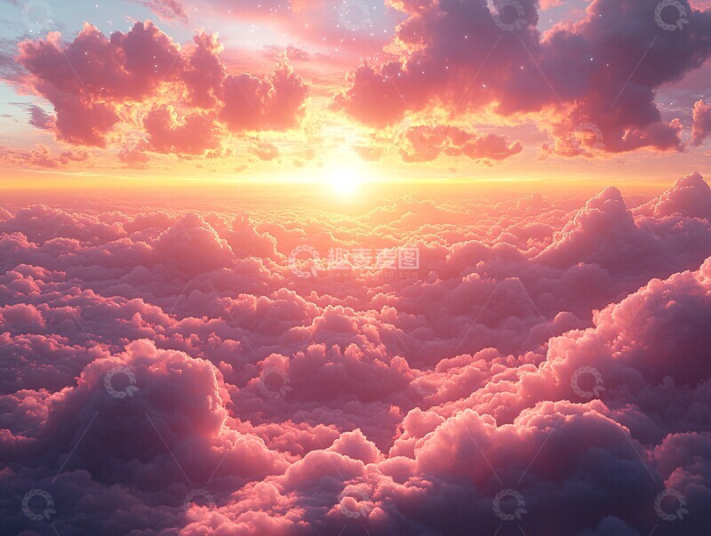 高清大图下载【趣麦麦图】云上日出日出日落天空