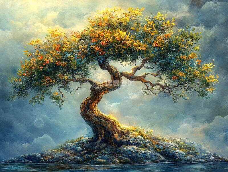 高清大图下载【趣麦麦图】-梦幻树元素融合1