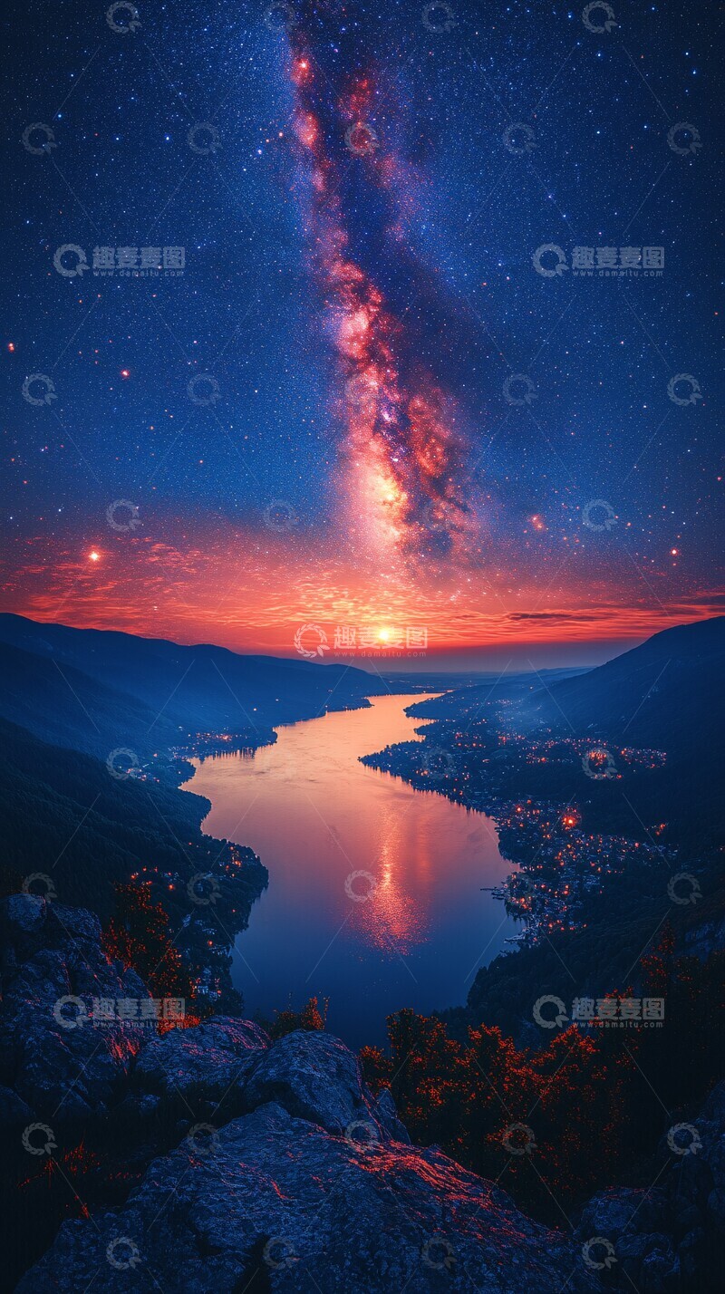 高清大图下载【趣麦麦图】星夜静谧景色1