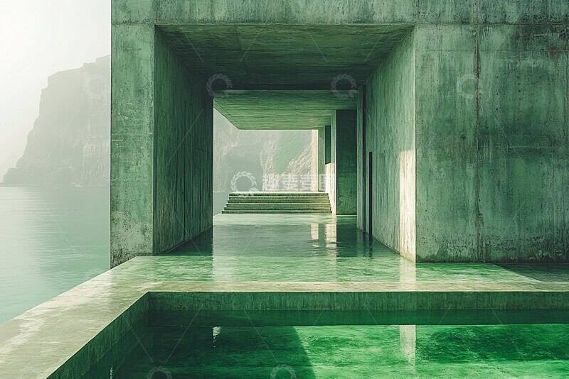 高清大图下载【趣麦麦图】现代建筑与自然融合3