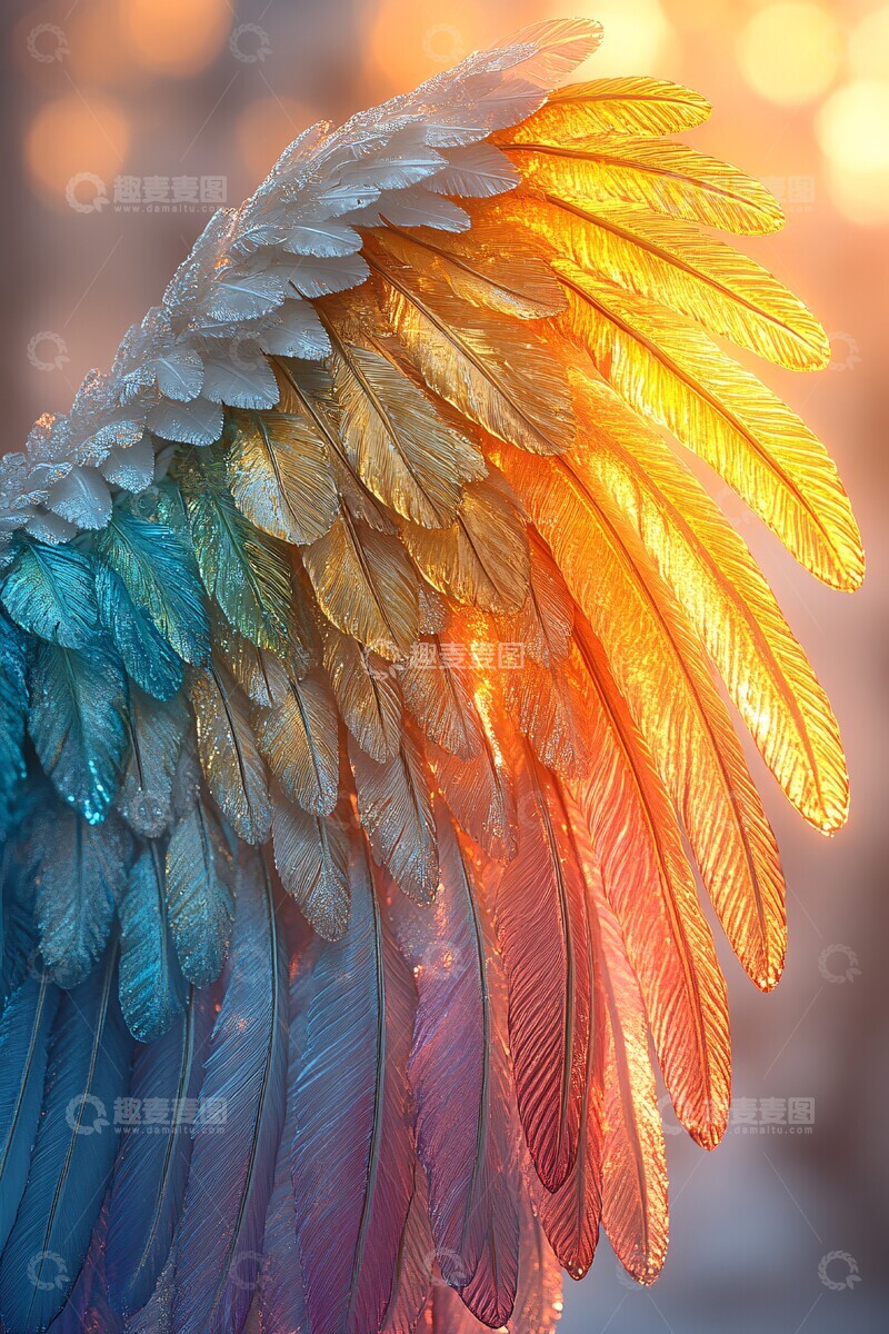 高清大图下载【趣麦麦图】天使翅膀梦幻色彩2