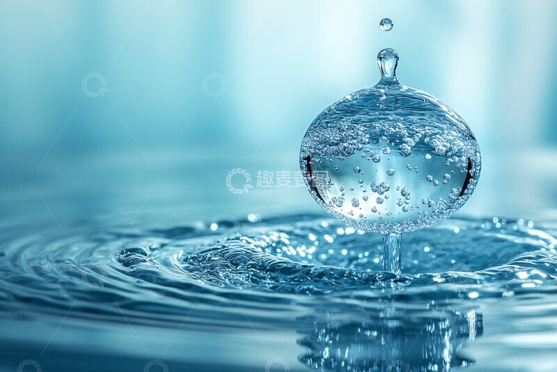 高清大图下载【趣麦麦图】水滴分子科技