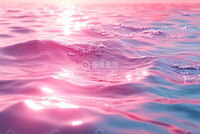 高清大图下载【趣麦麦图】粉红水波纹效果