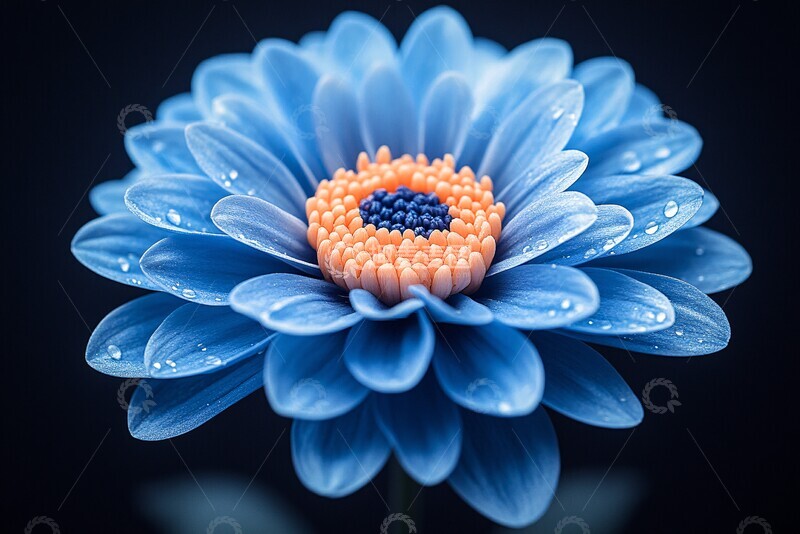 高清大图下载【趣麦麦图】蓝色菊花蓝色菊花自然2