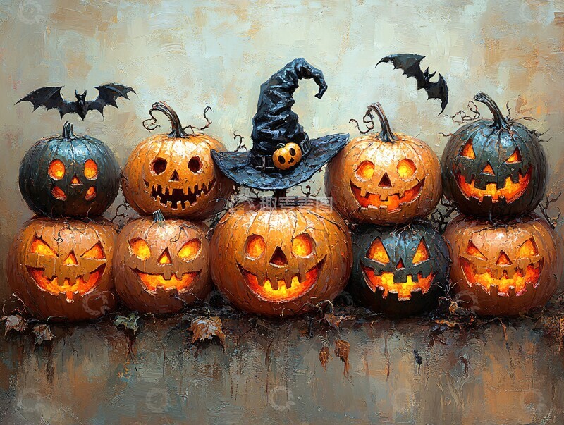 高清大图下载【趣麦麦图】南瓜灯与创意造型1