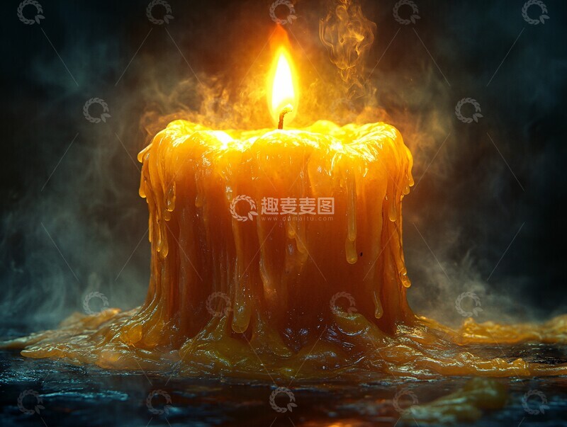 高清大图下载【趣麦麦图】闹鬼蜡烛蜡烛火焰南瓜