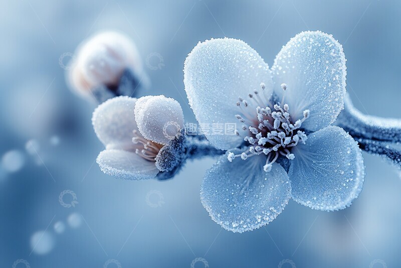 高清大图下载【趣麦麦图】霜花冬日色调细节和平1