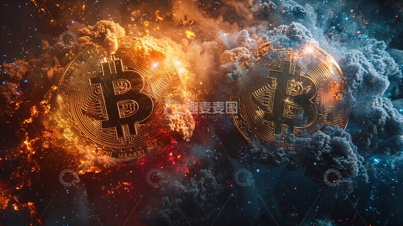 高清大图下载【趣麦麦图】比特币与代币之战1