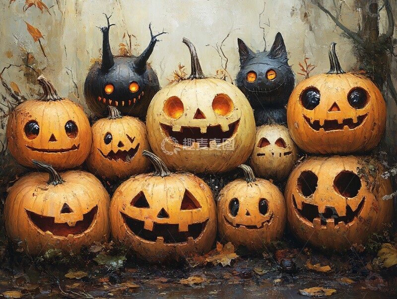 高清大图下载【趣麦麦图】南瓜人物插画集