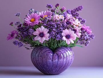 紫色花朵紫心花瓶2