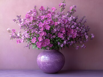 紫色花瓶与花卉2