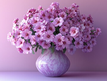 紫色花与紫色花瓶2