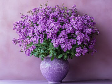 紫色花与紫色花瓶1