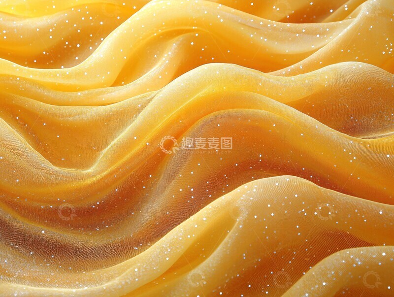 高清大图下载【趣麦麦图】黄色透明网布波浪1