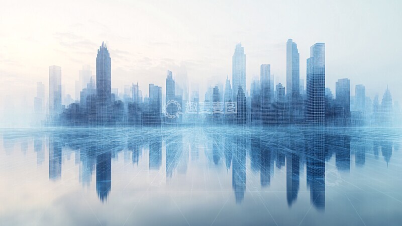 高清大图下载【趣麦麦图】玻璃建筑线构图1