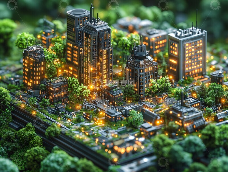 高清大图下载【趣麦麦图】计算机生成城市