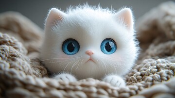 白猫蓝眼盲盒玩具1