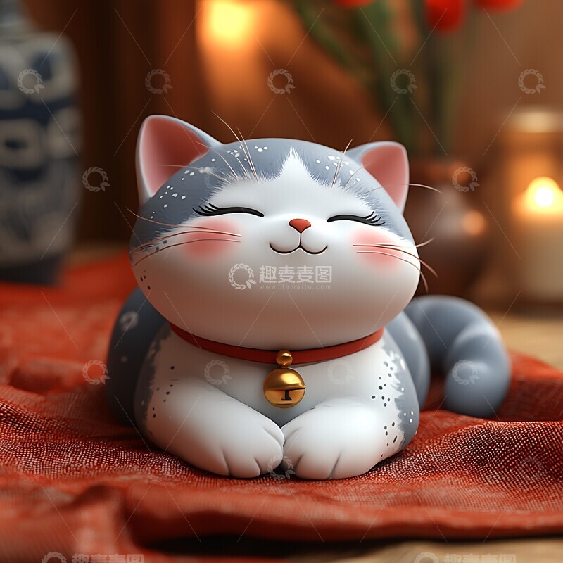 高清大图下载【趣麦麦图】猫猫卡通睡姿1