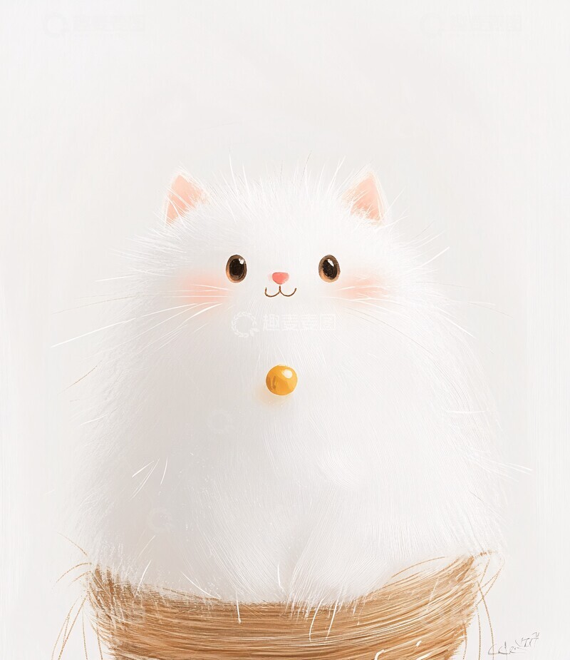 高清大图下载【趣麦麦图】白色猫咪白色猫咪眼睛