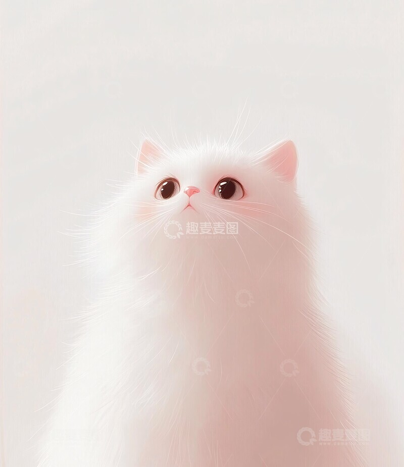 高清大图下载【趣麦麦图】-白色猫咪白色猫咪眼睛1