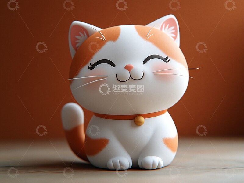 高清大图下载【趣麦麦图】猫形橡胶玩具2