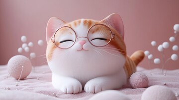 可爱小猫粉背景1