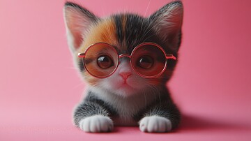 可爱小猫粉背景