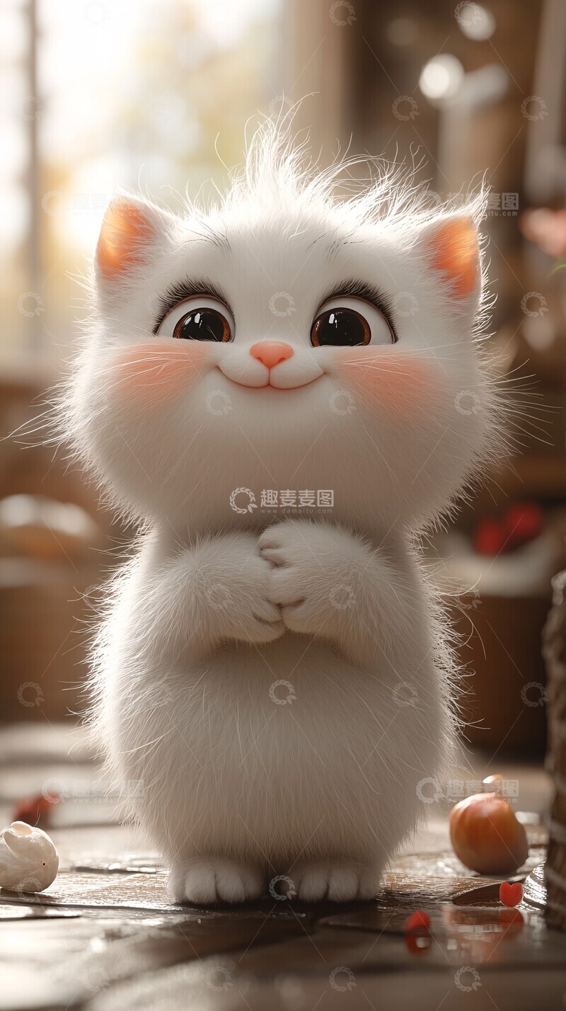 高清大图下载【趣麦麦图】白猫折叠白猫折叠表情2