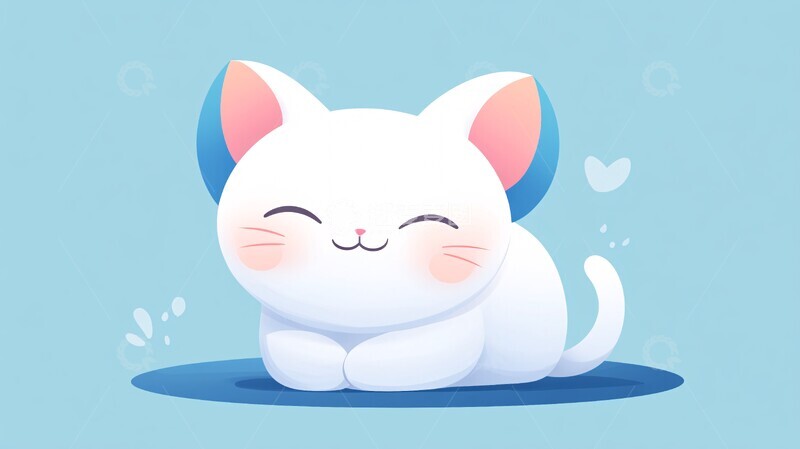 高清大图下载【趣麦麦图】双色耳白猫双色白猫风格1