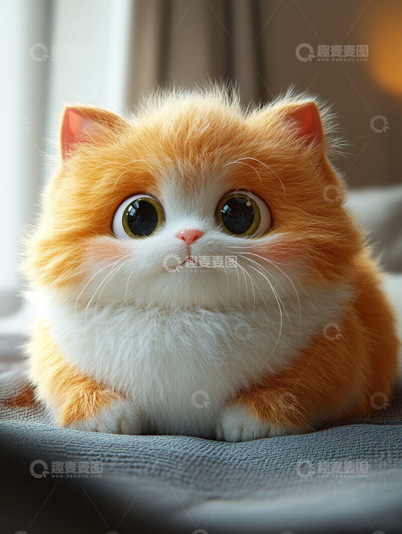高清大图下载【趣麦麦图】毛绒猫咪模型1
