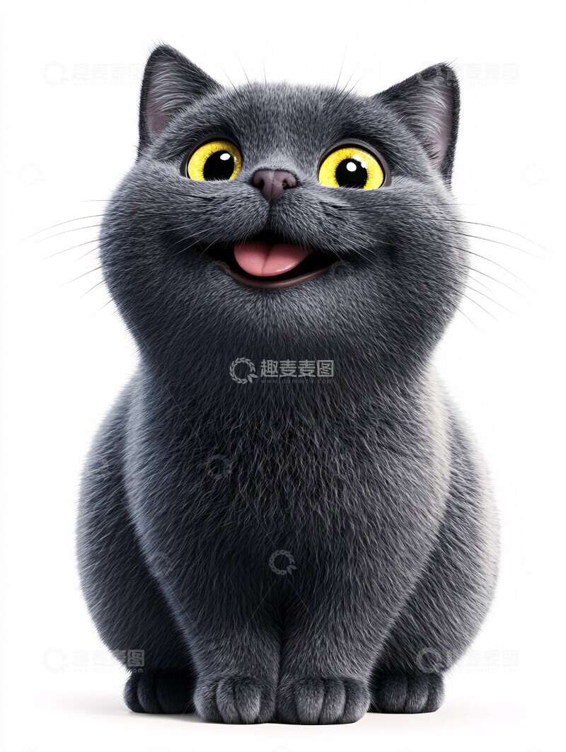 高清大图下载【趣麦麦图】短毛猫快乐瞬间2