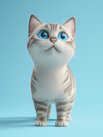 蓝眼短毛猫驱虫2