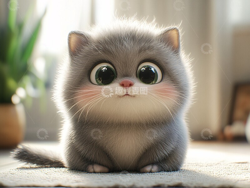 高清大图下载【趣麦麦图】圆肚猫咪圆肚猫咪眼睛