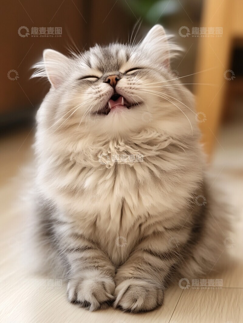 高清大图下载【趣麦麦图】蓝色小猫蓝色小猫长毛