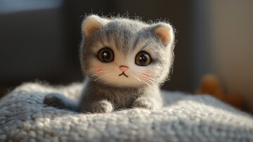 小猫毛毡卡通2
