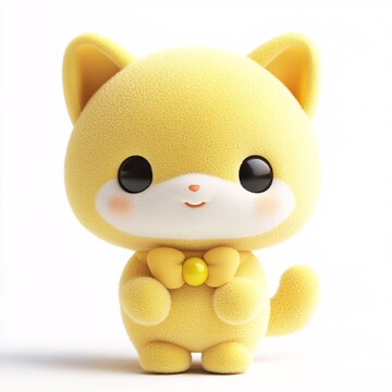 白底猫咪玩偶