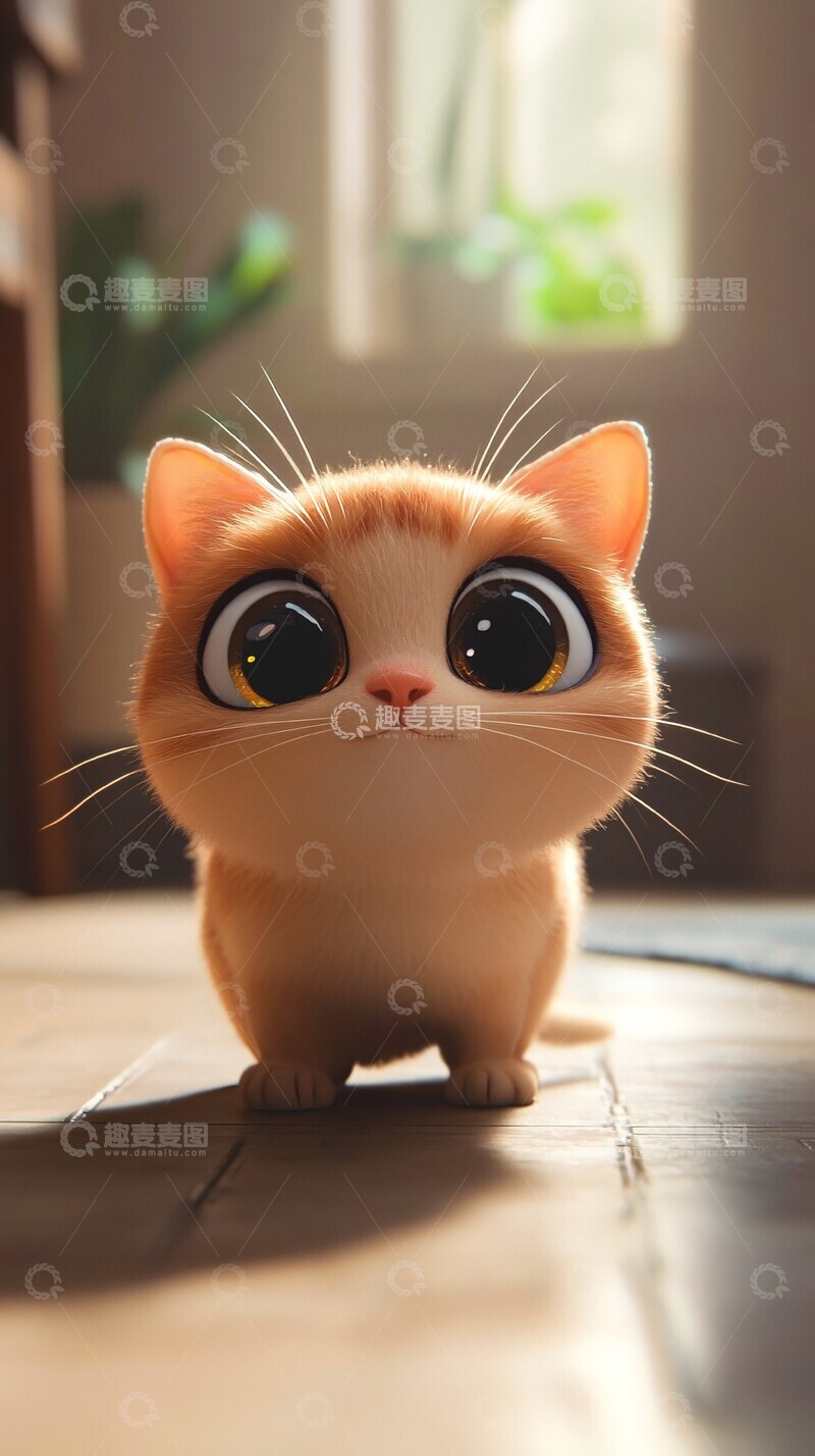 高清大图下载【趣麦麦图】机械猫吃东西2