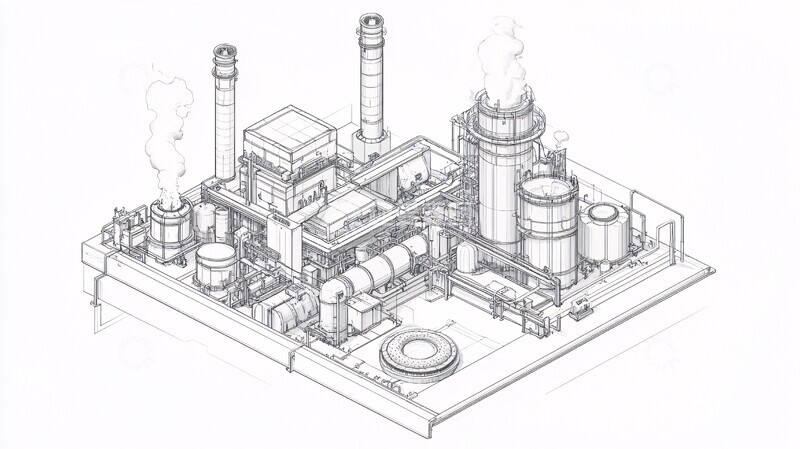 高清大图下载【趣麦麦图】发电设备平面图